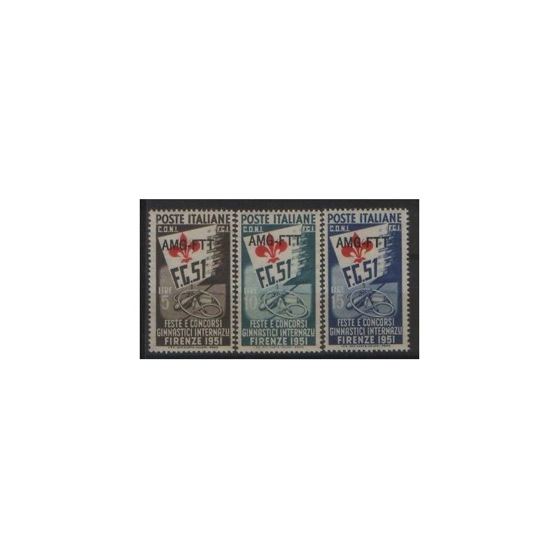 TRIESTE A -  1951  GINNICI   MNH  **