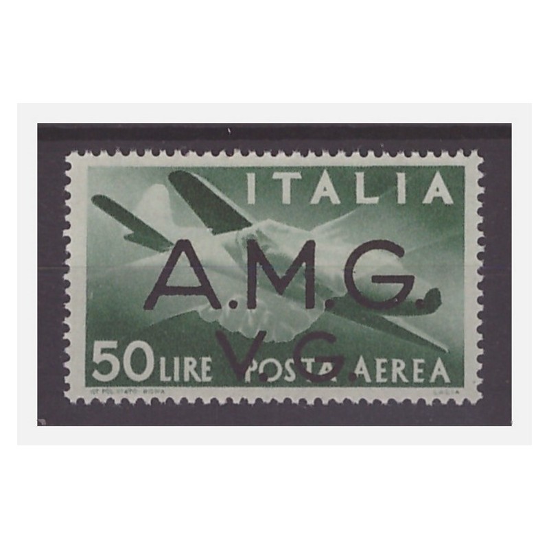 TRIESTE  AMG VG - POSTA  AEREA 50 LIRE   NUOVO **