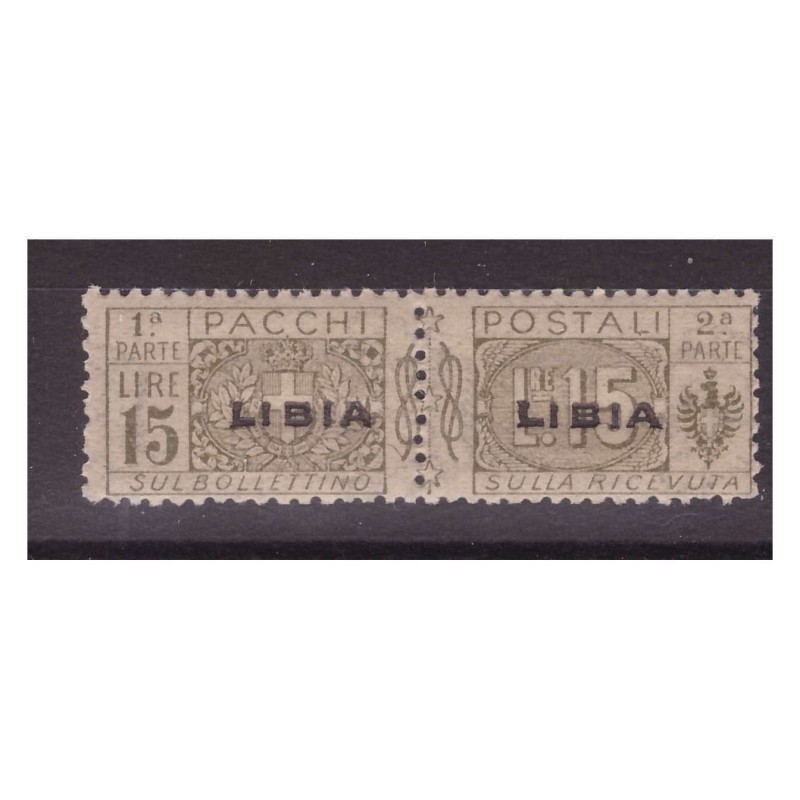LIBIA  1915   -   PACCHI POSTALI   -   LIRE 15   NUOVO **