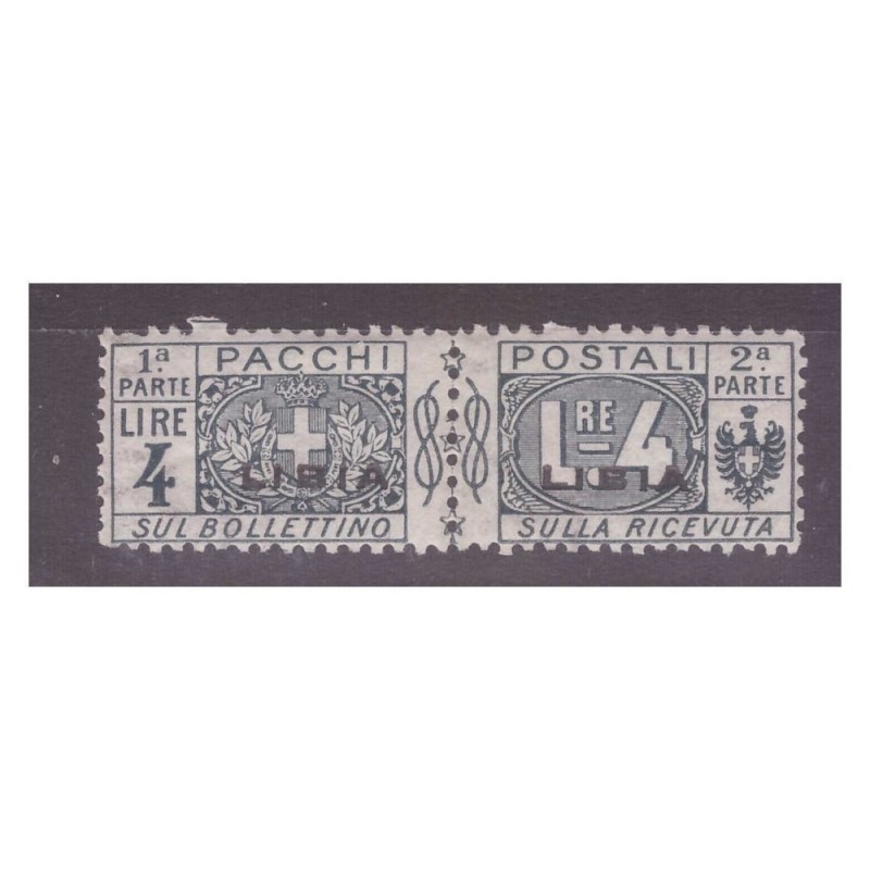 LIBIA  1915   -   PACCHI POSTALI   -   4 LIRE   NUOVO **