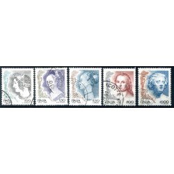 ITALIA 1998 - DONNA NELL'ARTE IN LIRE 5 valori usati