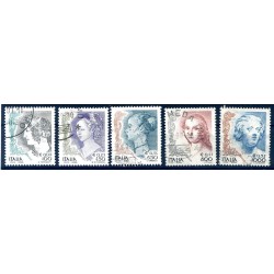 ITALIA 1999 - DONNA NELL'ARTE IN EURO / LIRE 5 valori usati