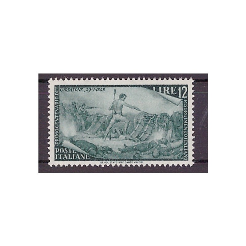 ITALIA 1948 - RISORGIMENTO LIRE 12 NUOVO **