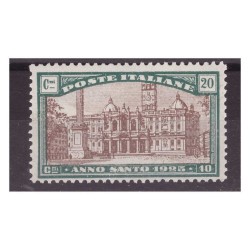REGNO 1924  - ANNO SANTO 1925  -  Cent. 20   -  NUOVO  **