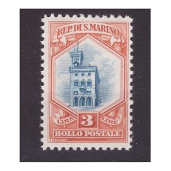 SAN MARINO 1929  -  VEDUTA   LIRE  3    NUOVO  **