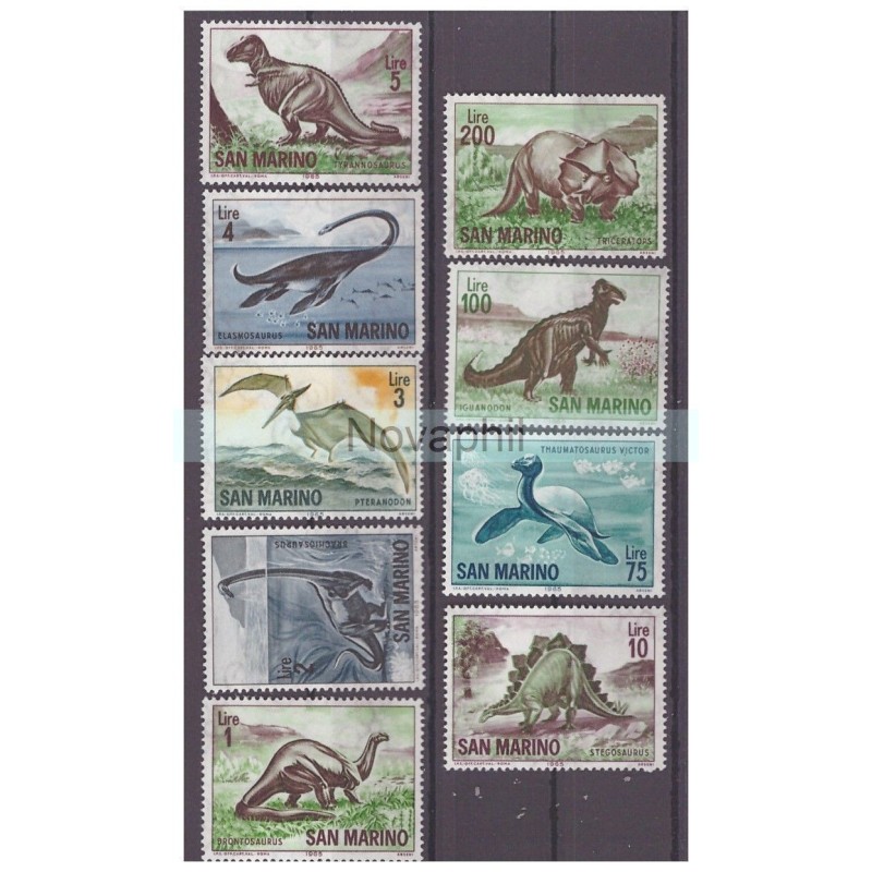 SAN MARINO 1965 -  ANIMALI PREISTORICI  -  SERIE   NUOVA    **