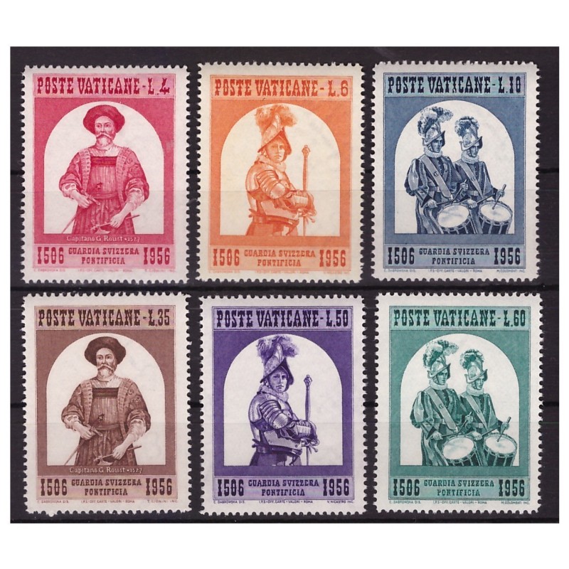 VATICANO - 1956 GUARDIA SVIZZERA SERIE NUOVA **