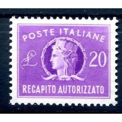 RECAPITO AUTORIZZATO RUOTA - LIRE 20 NUOVO ** LUSSO