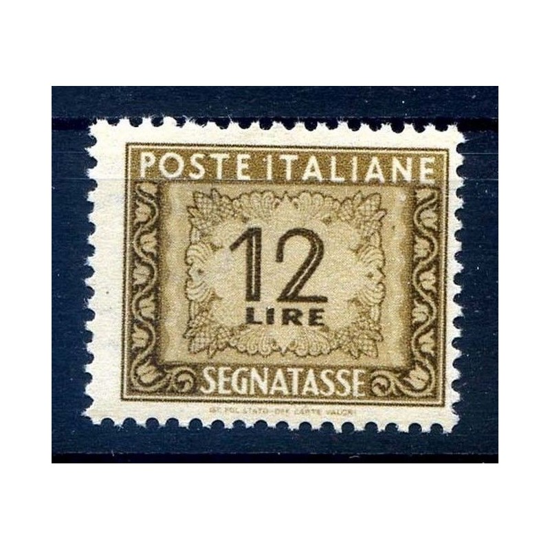 ITALIA 1947 - SEGNATASSE 12 Lire RUOTA NUOVO **