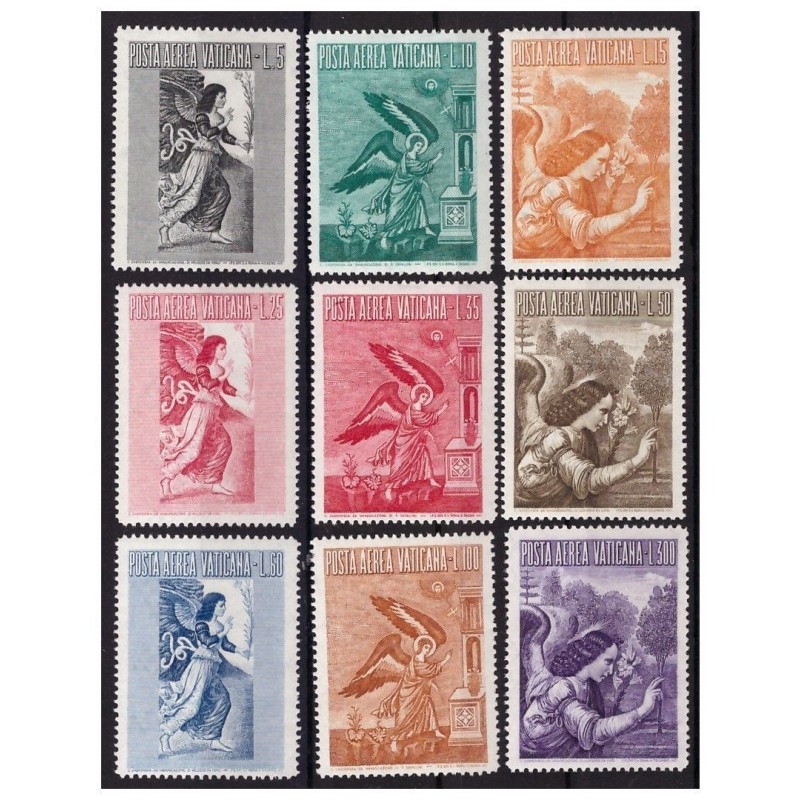 VATICANO - 1956   POSTA AEREA  ARCANGELO GABRIELE  SERIE  NUOVA **