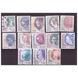 ITALIA 2003/4 - DONNE NELL'ARTE  SERIE COMPLETA USATA