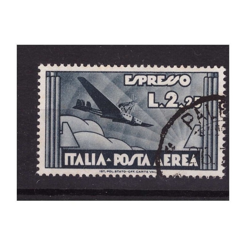REGNO D'ITALIA 1933  -  ESPRESSO AEREO Lire 2,25  USATO