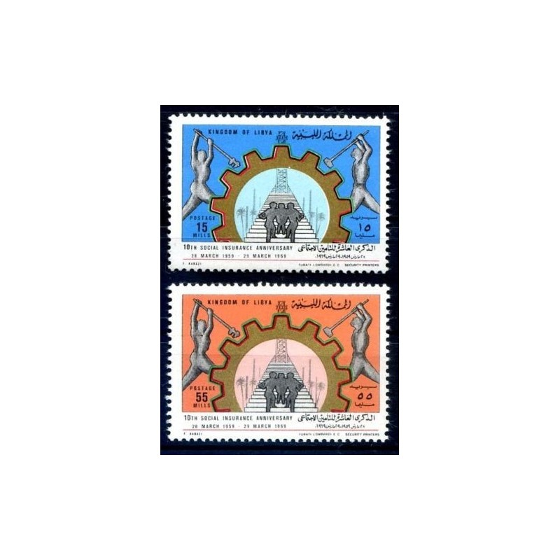 LIBIA REGNO 1969 - ASSICURAZIONI SOCIALI - SERIE **