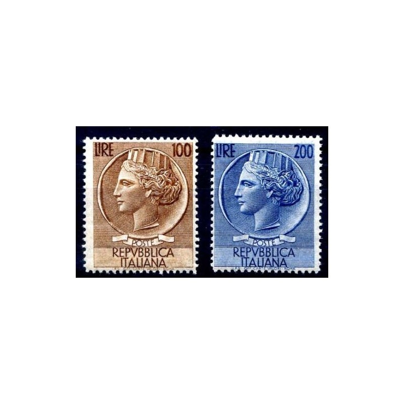 SIRACUSANA STELLE  -  TESTONI 100 e 200 lire nuovi **