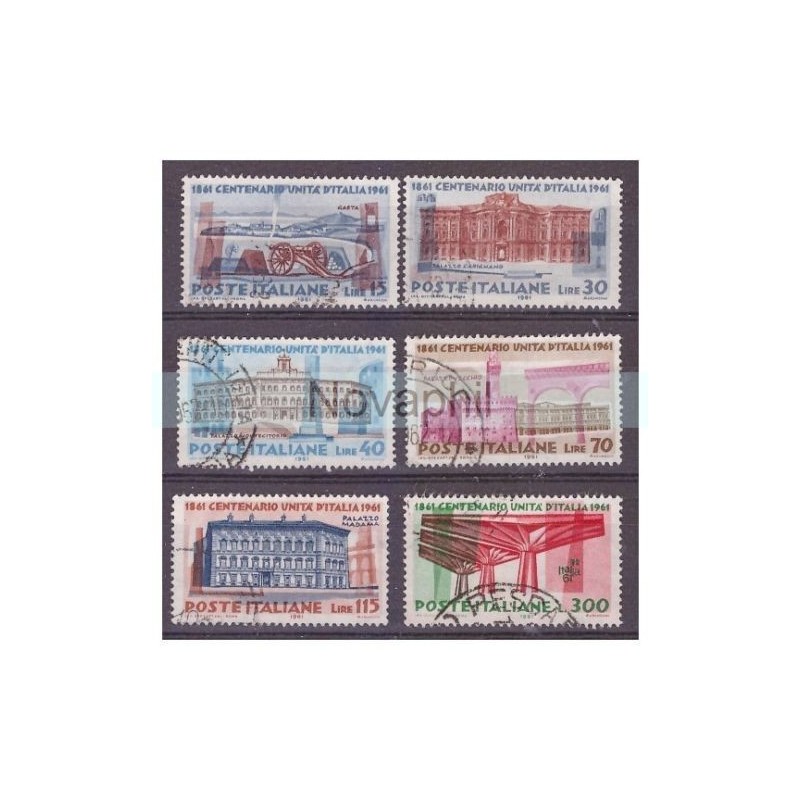 ITALIA 1961  -  CENTENARIO UNITA' D'ITALIA SERIE  USATA