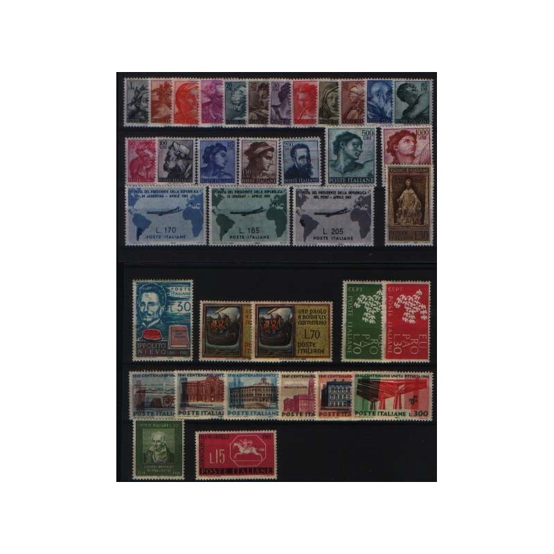 ITALIA 1961 - ANNATA COMPLETA NUOVA ** ( no Gronchi Rosa ! )