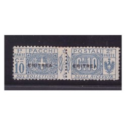 ERITREA 1916 - PACCHI POSTALI NODO - CENTESIMI 10 NUOVO *