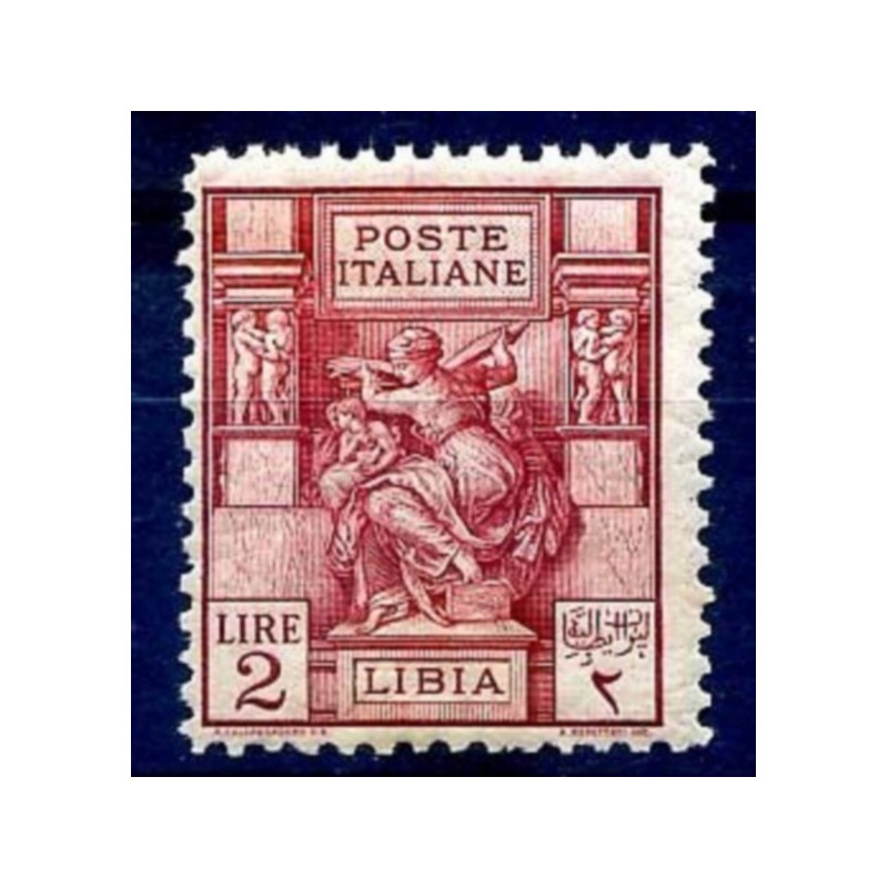 LIBIA 1926 - SIBILLA 2 Lire dent. 11 NUOVO **
