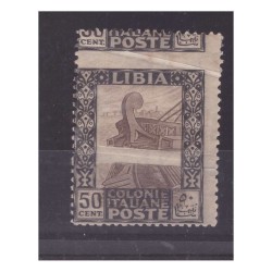 LIBIA 1921 - PITTORICA   Centesimi 50 -  ERRORE DI COLORE   **