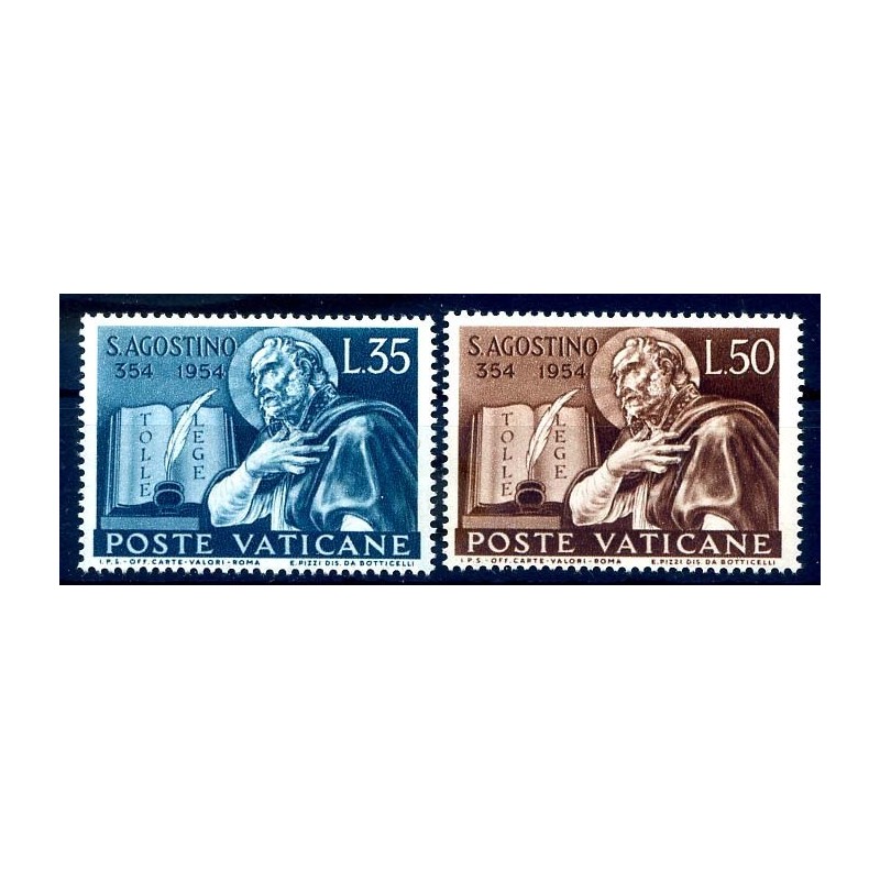 VATICANO 1954 - SANT'AGOSTINO SERIE NUOVA **