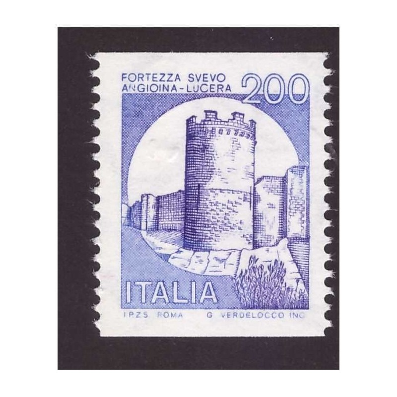 ITALIA 1980  - Castelli in  Bobina Lire 200  **  NUMERO AL VERSO