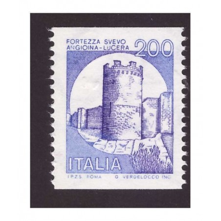 ITALIA 1980  - Castelli in  Bobina Lire 200  **  NUMERO AL VERSO