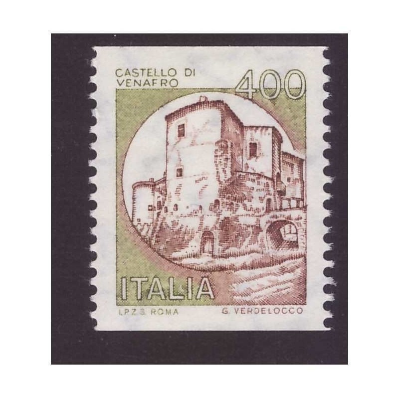 ITALIA 1980  - Castelli in  Bobina Lire 400  **  NUMERO AL VERSO