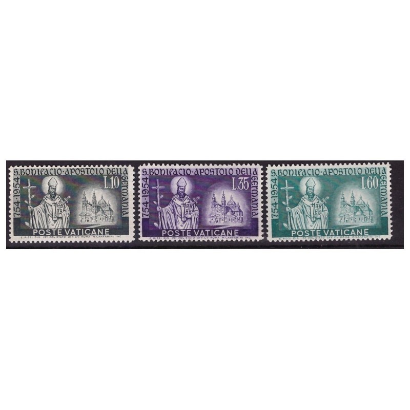 VATICANO - 1955 SAN BONIFACIO SERIE NUOVA **