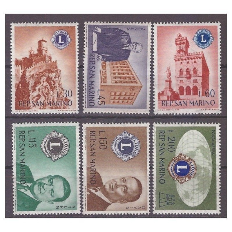 SAN MARINO 1960 -  LIONS CLUB  - PO + PA  SERIE   NUOVA    **