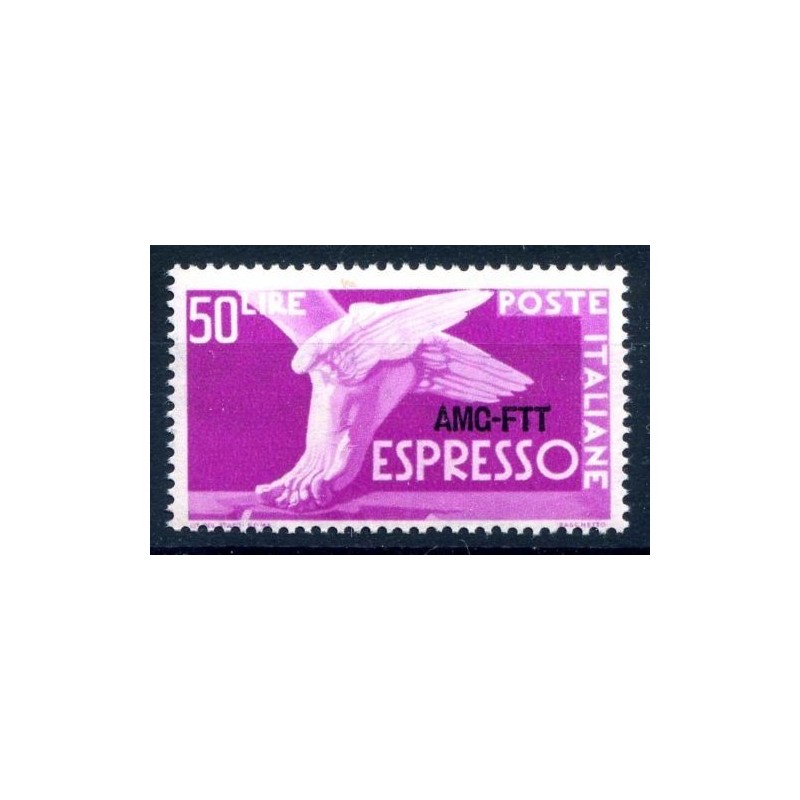 Trieste A  - 1952   ESPRESSO  DEMOCRATICA Lire 50  NUOVO  **