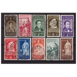 REGNO 1937 - UOMINI ILLUSTRI  SERIE  USATA
