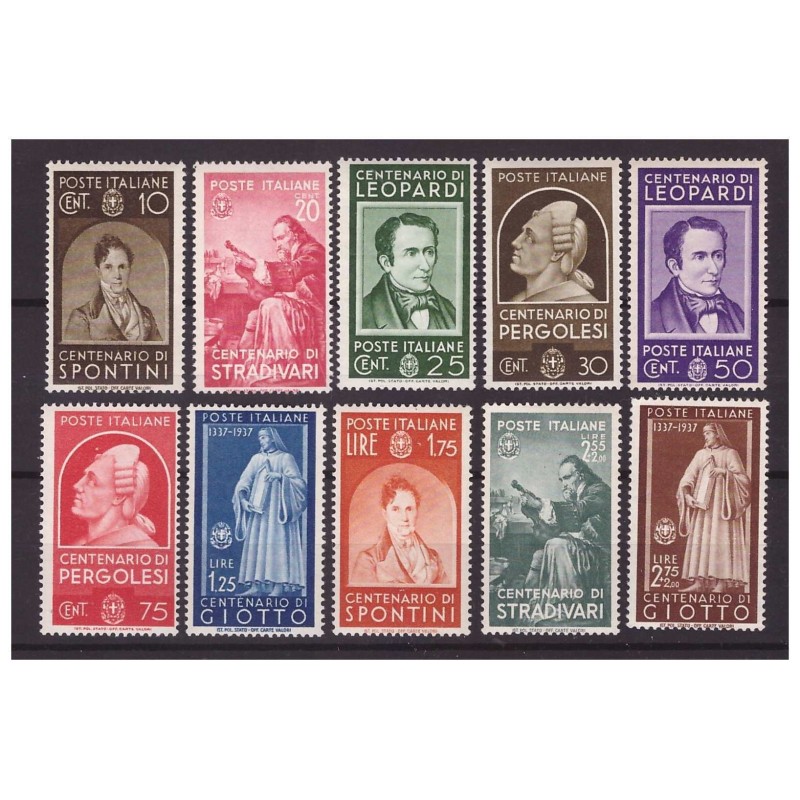 REGNO  1937 -  UOMINI ILLUSTRI SERIE NUOVA  **