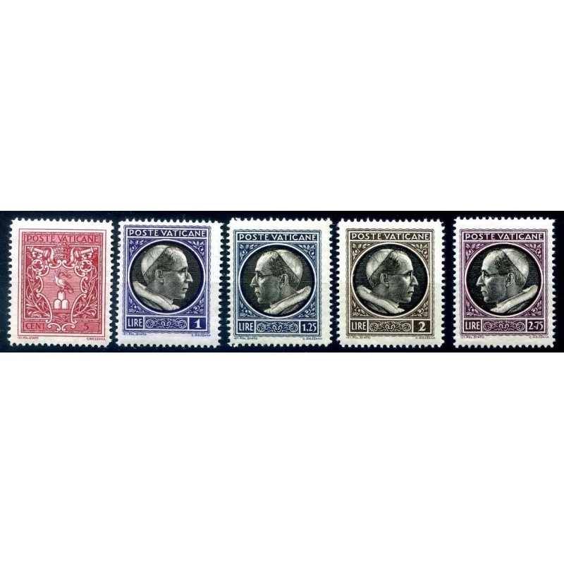 VATICANO 1950 - MEDAGLIONCINI SERIE NUOVA **