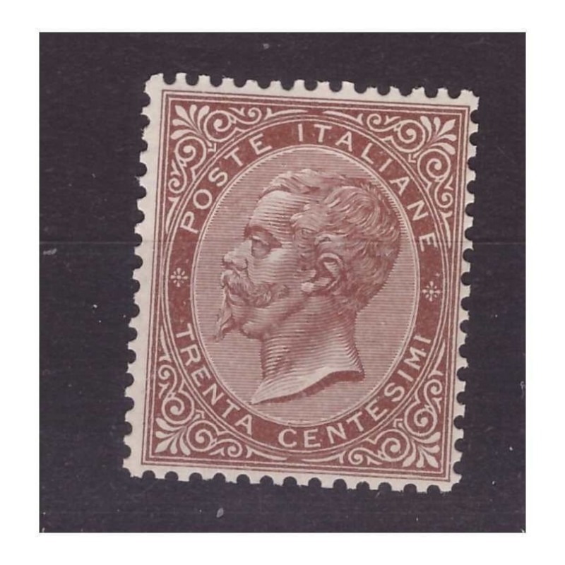 REGNO 1863  - 30 CENTESIMI   TORINO    NUOVO  **