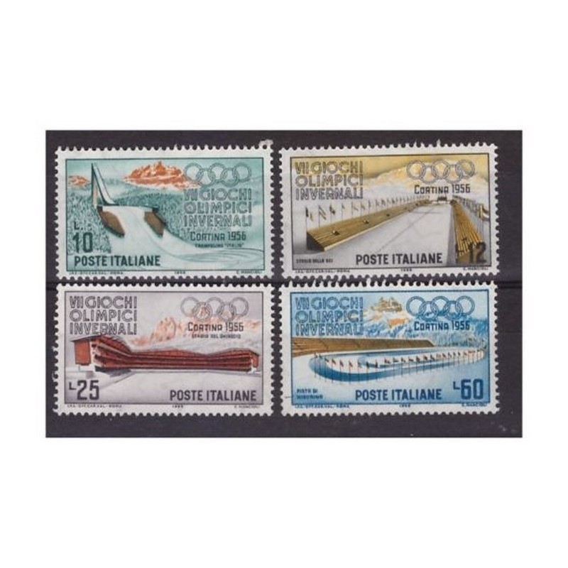 ITALIA 1956 - OLIMPIADI CORTINA  STELLE SECONDO TIPO  SERIE  NUOVA **