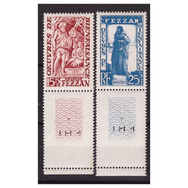 COLONIE OCC. STRANIERE  FEZZAN - 1950   BENEFICENZA SERIE  NUOVA **  LUSSO