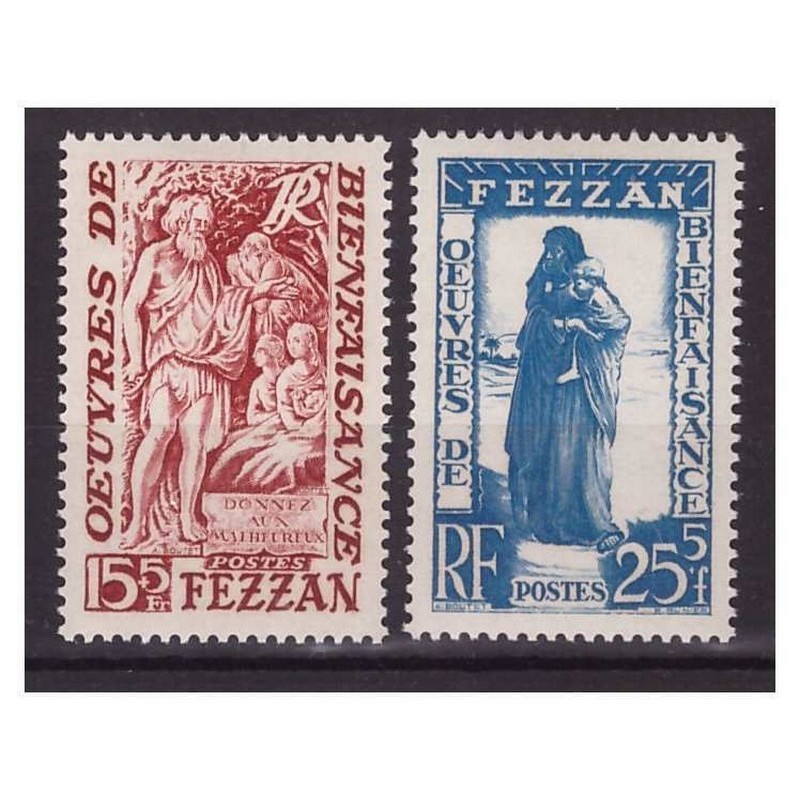 COLONIE OCC. STRANIERE FEZZAN - 1950 BENEFICENZA SERIE NUOVA **