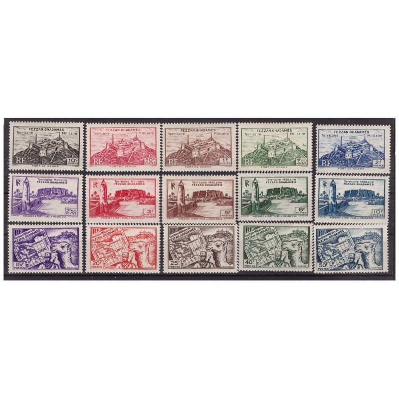 COLONIE OCC. STRANIERE  FEZZAN  E GHADAMES  - 1946   SERIE  NUOVA *