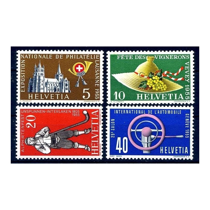 SVIZZERA 1955 - PROPAGANDA SERIE NUOVA **