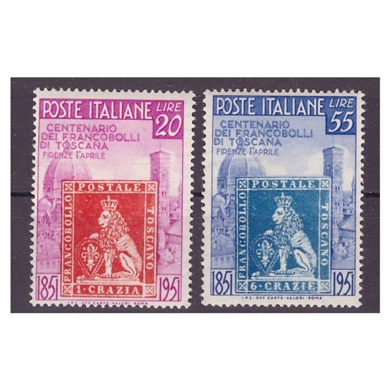 ITALIA  1951 -   FRANCOBOLLI DI TOSCANA   SERIE  NUOVA **