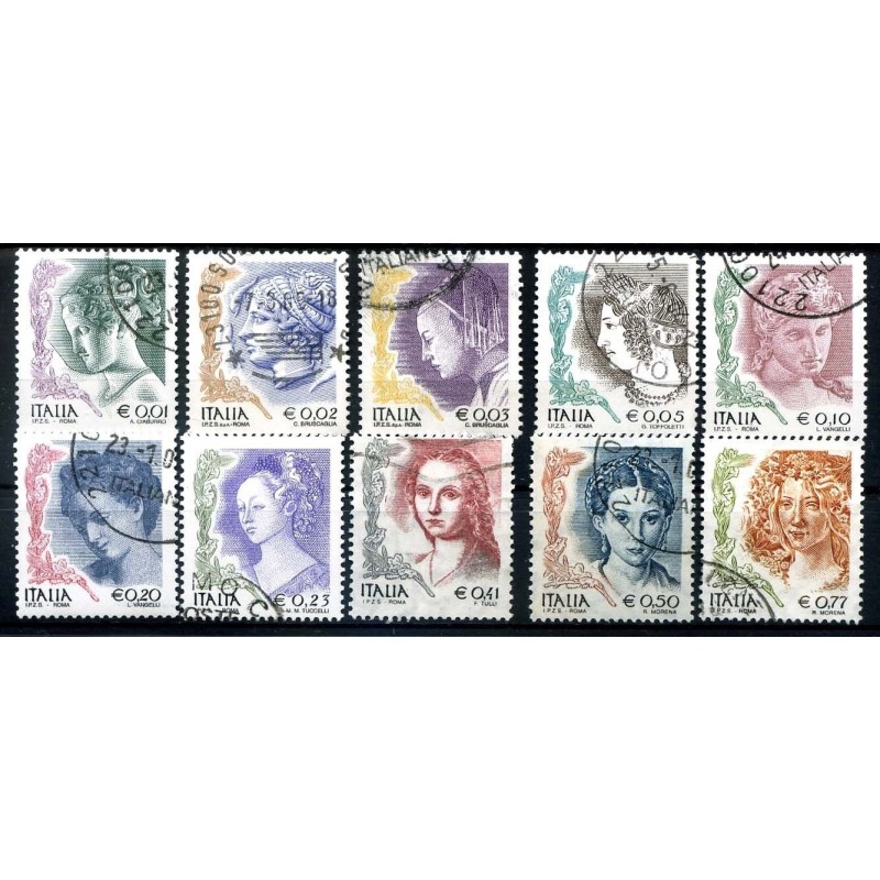 ITALIA 2002 - DONNE NELL'ARTE SERIE USATA