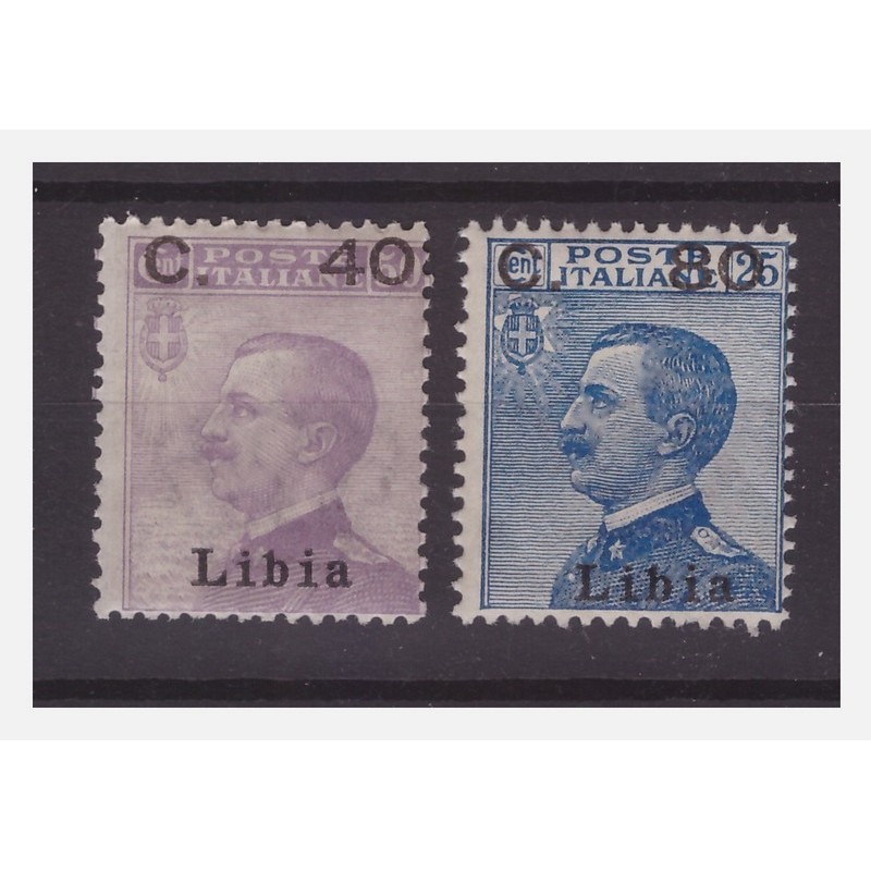 LIBIA 1922 -  SOPRASTAMPATI   SERIE NUOVA **
