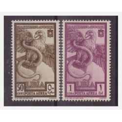 LIBIA  1938 -  BIMILLENARIO DI AUGUSTO  POSTA AEREA  SERIE NUOVA **