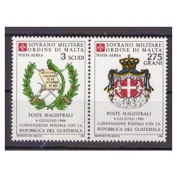 SMOM 1984 -  POSTA AEREA   GUATEMALA  Serie  Nuova **
