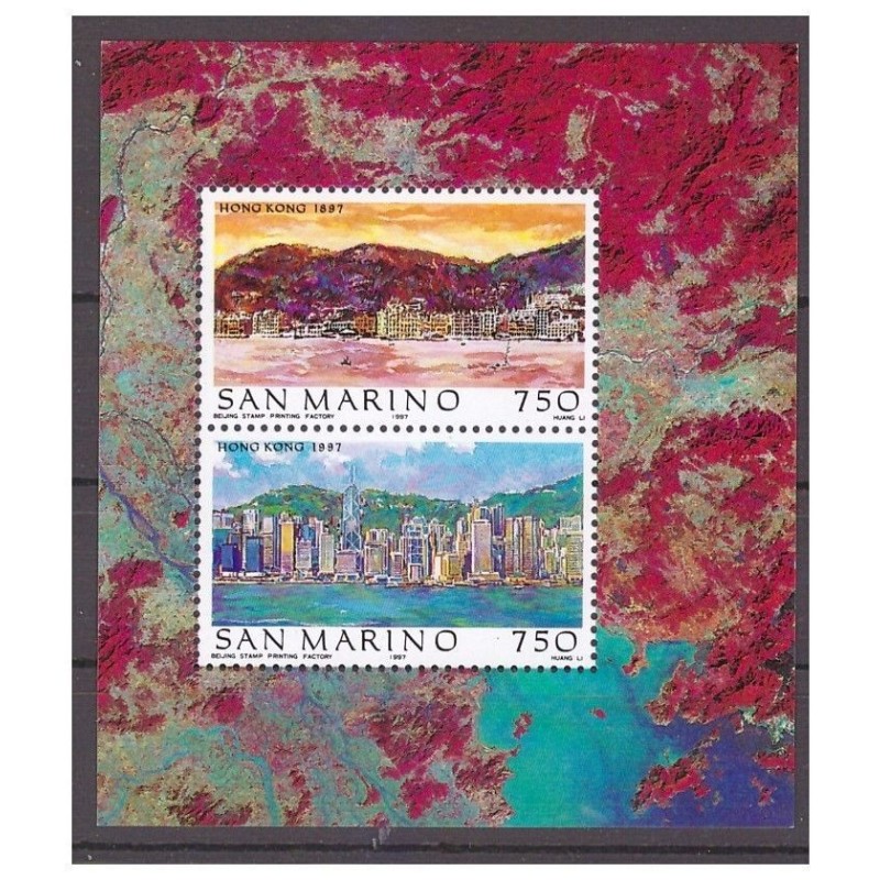 SAN MARINO 1997 -   FOGLIETTO HONG KONG   -  NUOVO  **