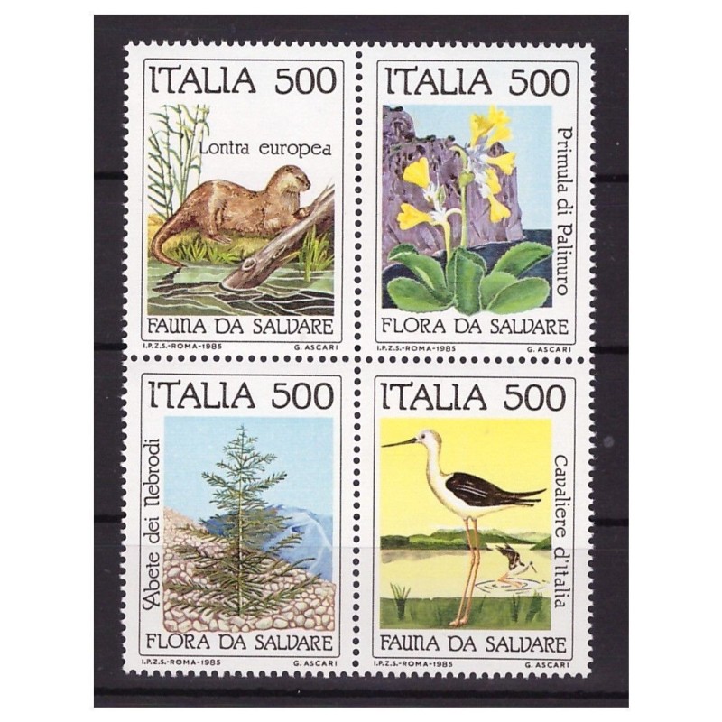 ITALIA 1985 - BLOCCO SALVAGUARDIA DELLA NATURA NUOVO **