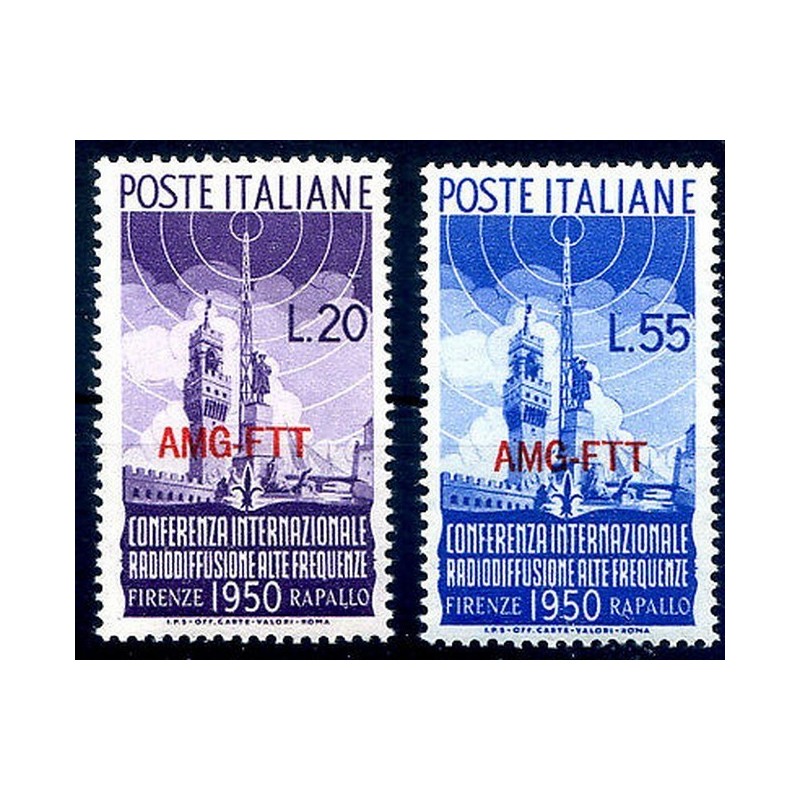 TRIESTE A - 1950  RADIODIFFUSIONE  SERIE   NUOVA **