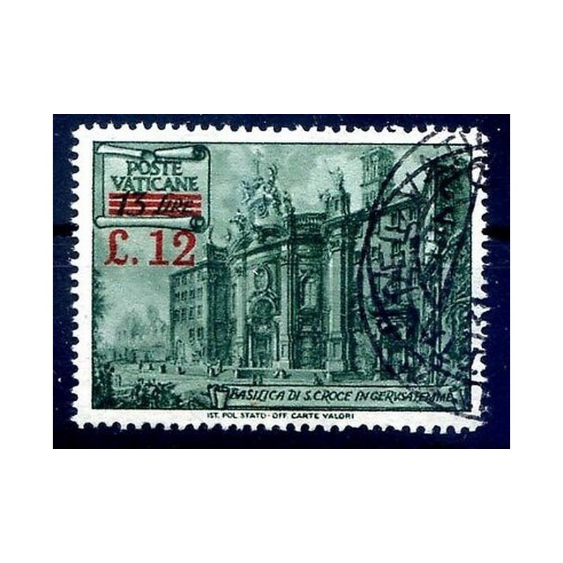 VATICANO - 1952   BASILICHE SOPRASTAMPATO  USATO