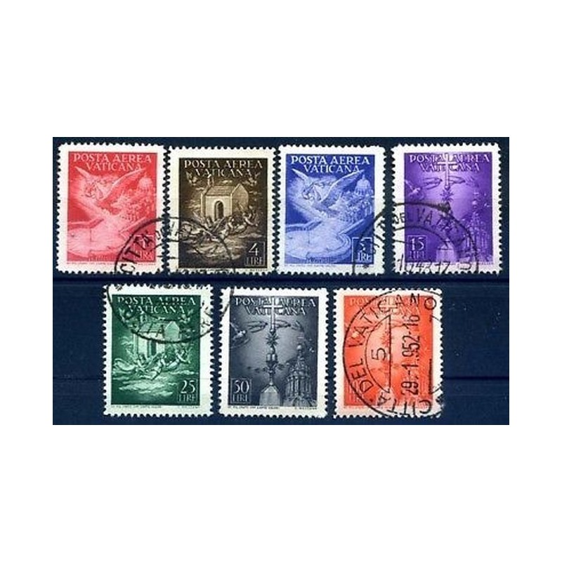 VATICANO - 1947  POSTA AEREA SERIE USATA