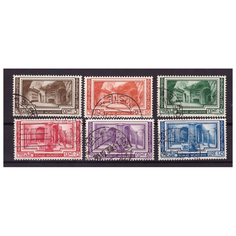 VATICANO - 1938  ARCHEOLOGIA CRISTIANA  SERIE  USATA